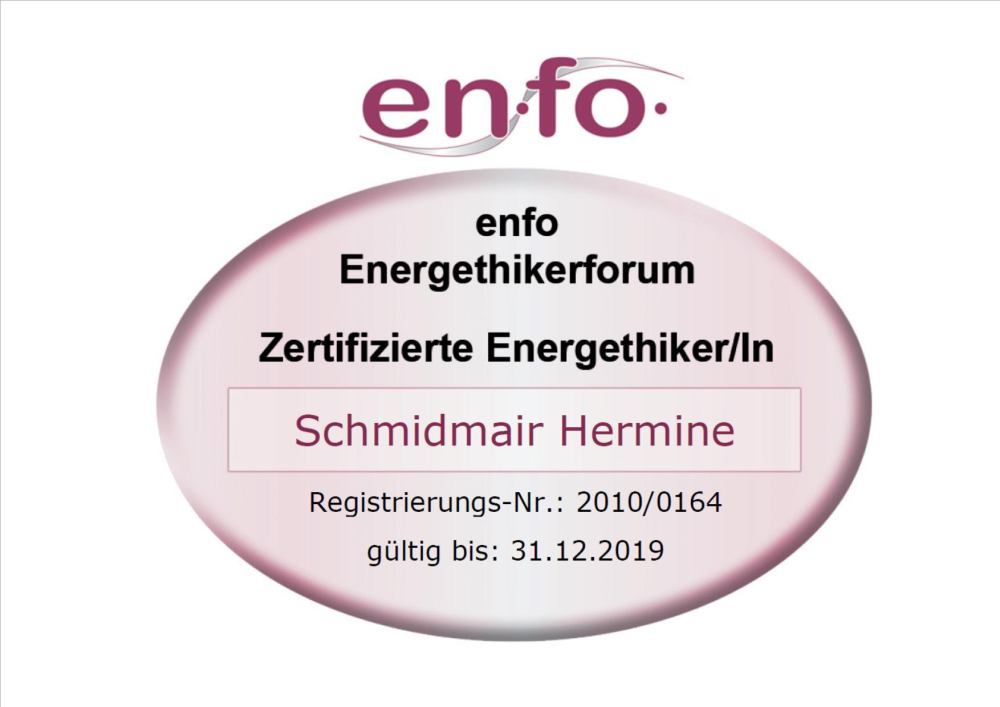 Energethikerforum Zertifikat Schmidmair Hermine Energethikerforum Zertifikat Schmidmair Hermine