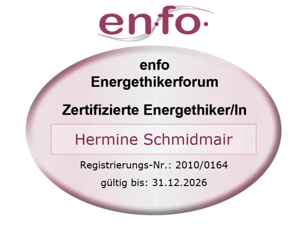enfo Energethikerforum Zertifikat Hermine Schmidmair